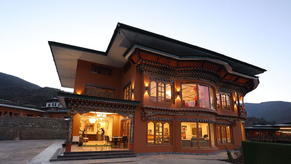 Hotel Paro Grand Exterior View With Mountains - HOTEL PARO GRAND Blog
